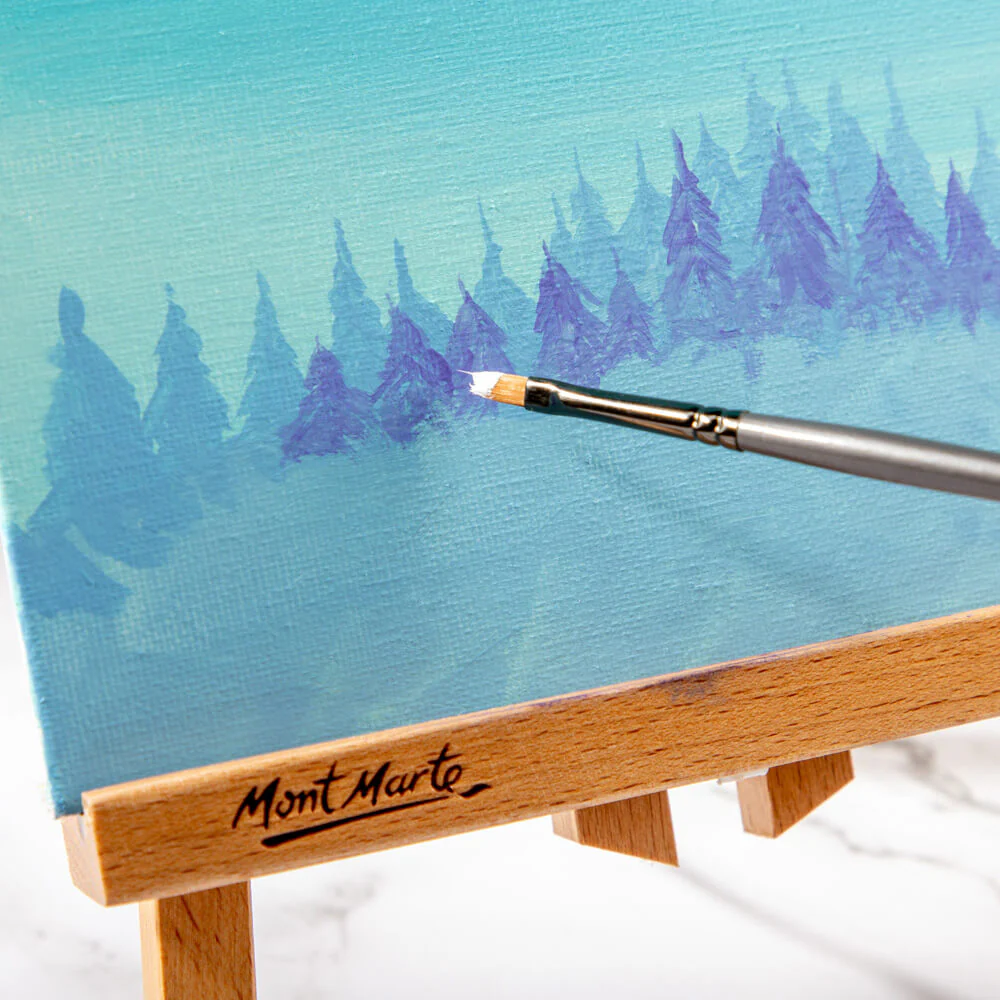 Artist Acrylic Brush Premium Taklon Flat Long 2 - Image 5