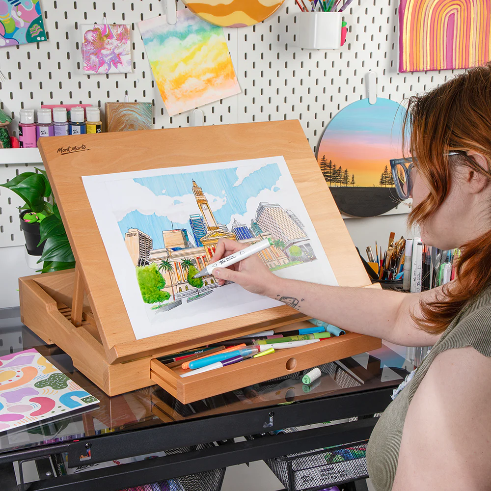 Desktop Table Easel Beech Wood - Image 7