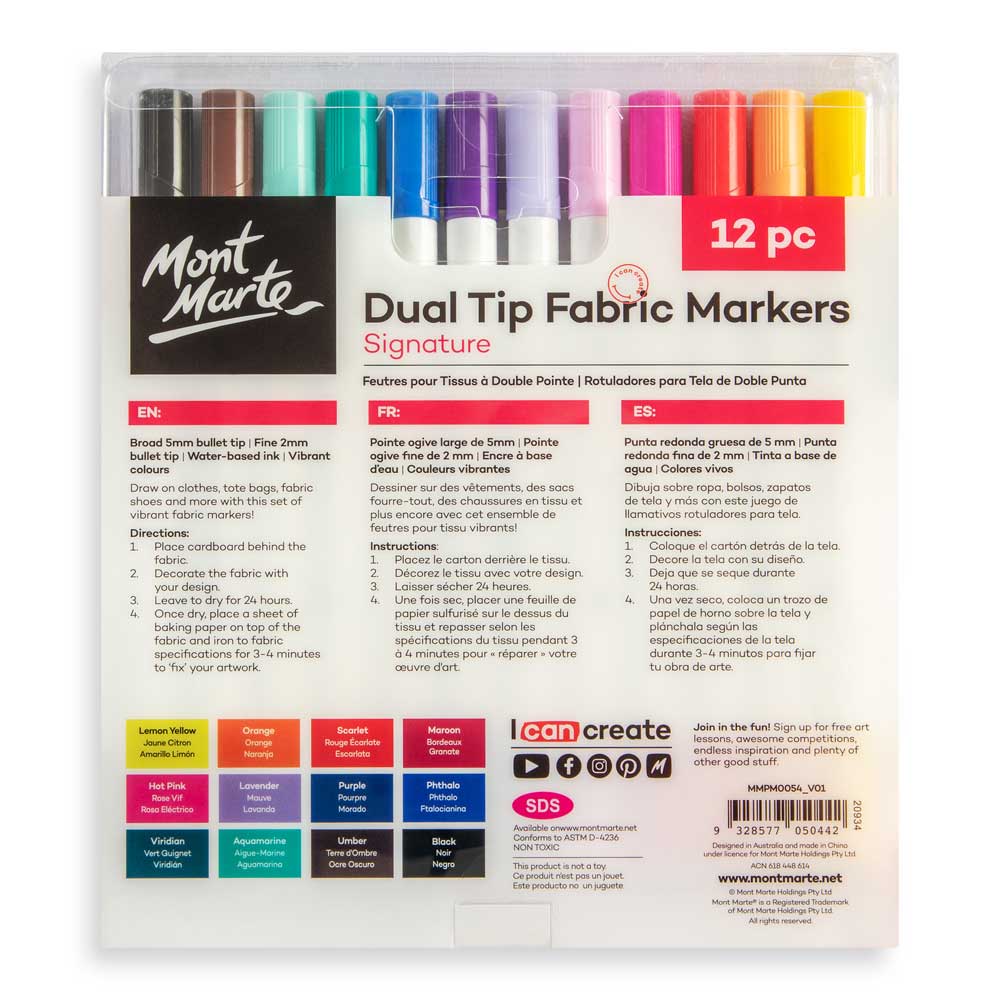 Dual Tip Fabric Markers Signature 12pc - Image 5