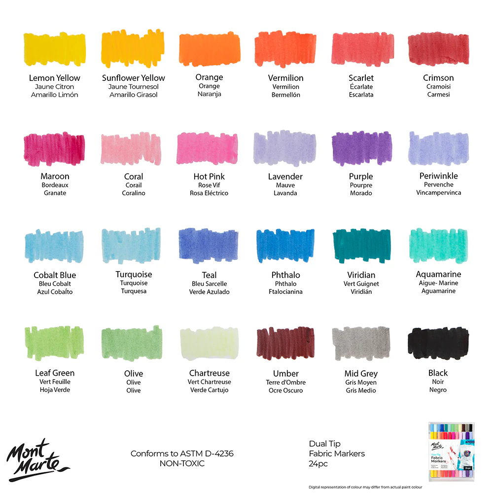 Dual Tip Fabric Markers Signature 24pc - Image 10