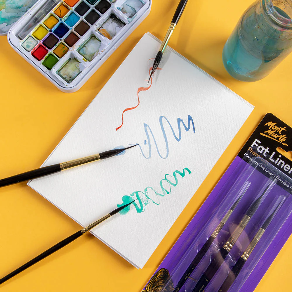 Fat Liner Brush Set Premium Taklon/Squirrel 16, 10, 6 - Image 7