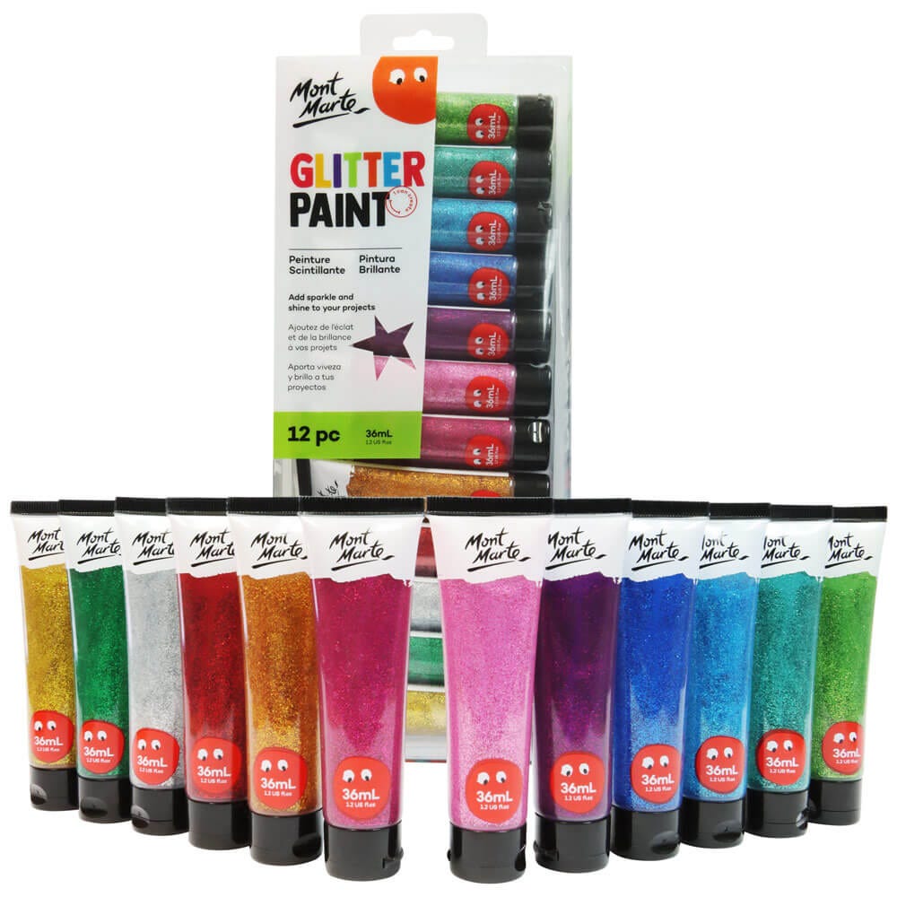 Glitter Paint 12pc x 36ml - Image 3