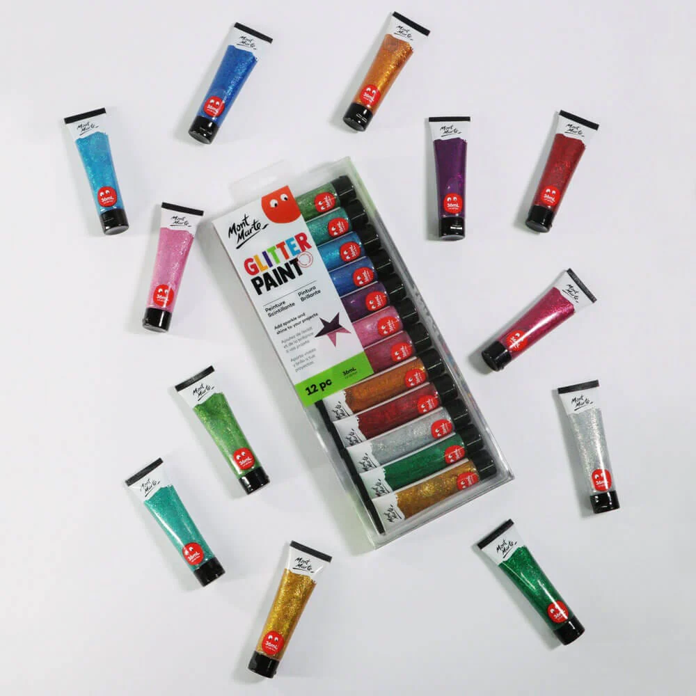 Glitter Paint 12pc x 36ml - Image 4
