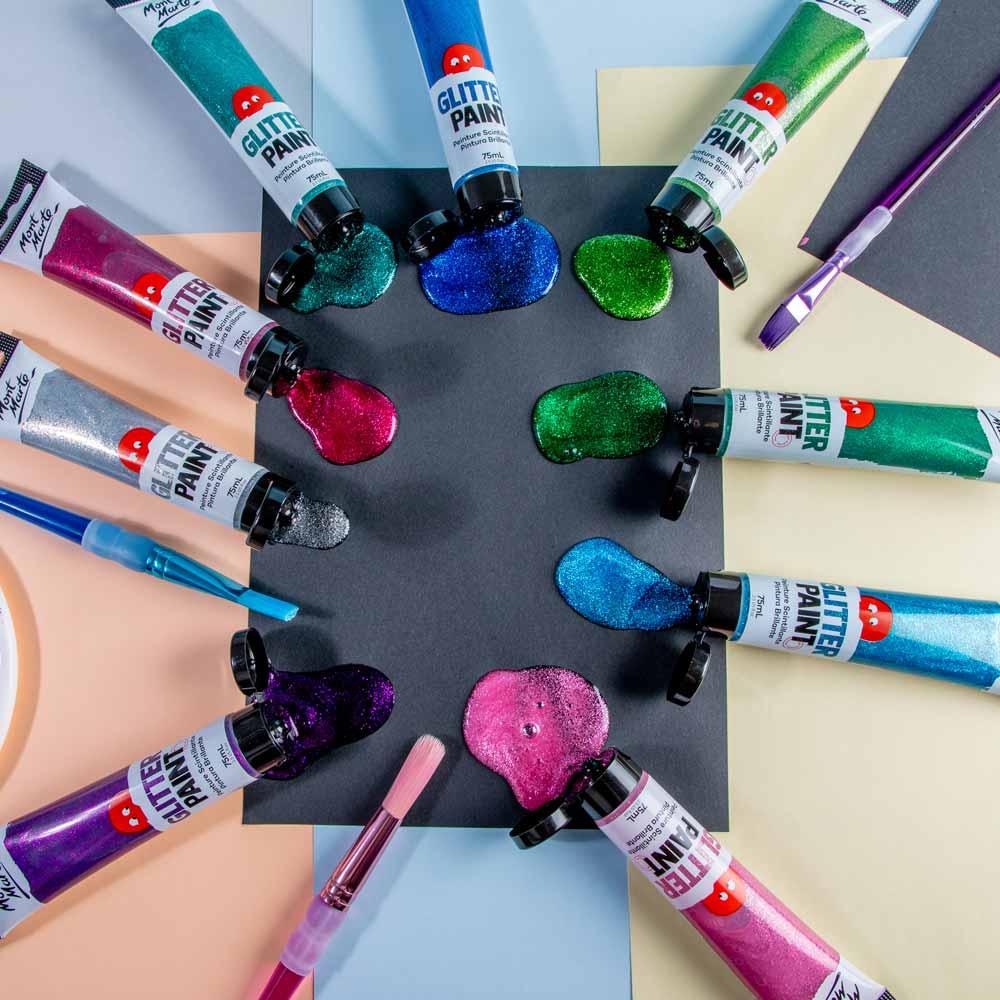 Glitter Paint 75ml - Dark Blue - Image 8