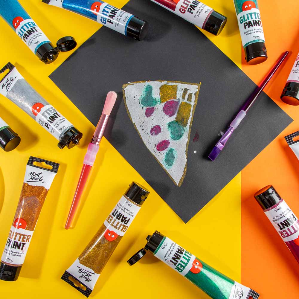 Glitter Paint 75ml - Orange - Image 7