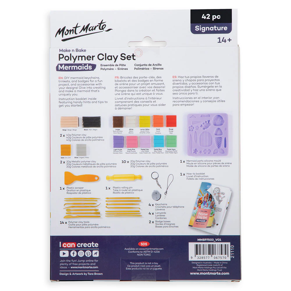 Polymer Clay Set 42pc Signature - Mermaids - Image 4