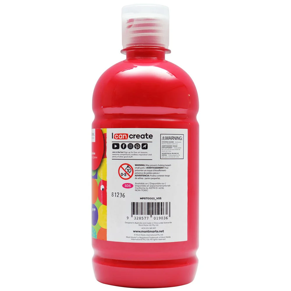 Poster Paint 500ml - Carmine - Image 4