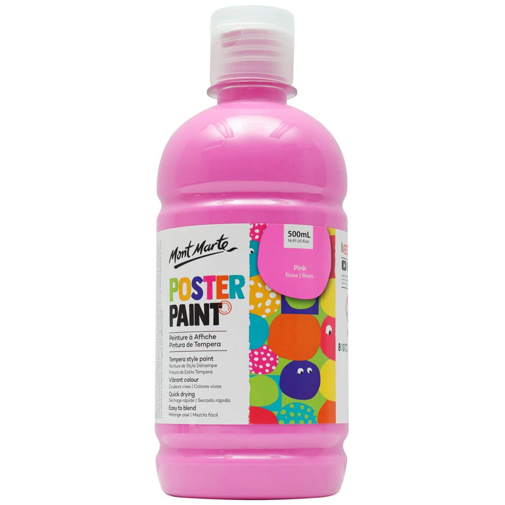 Poster Paint 500ml - Pink - Image 7