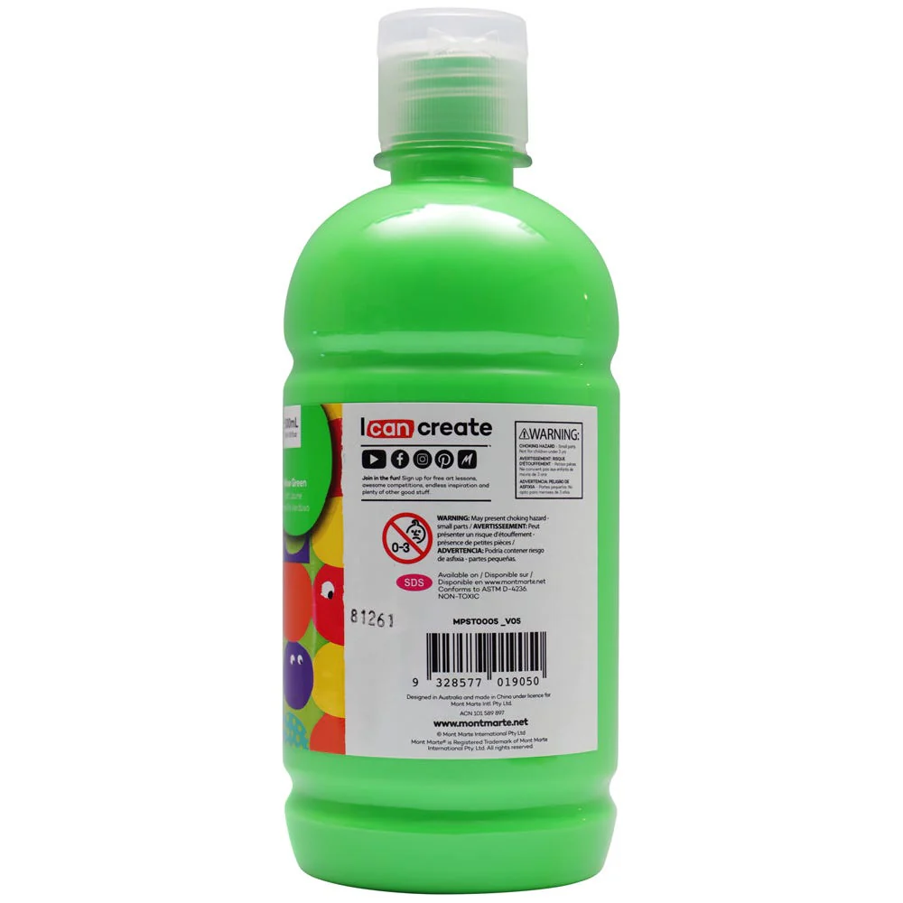 Poster Paint 500ml - Yellow Green - Image 6