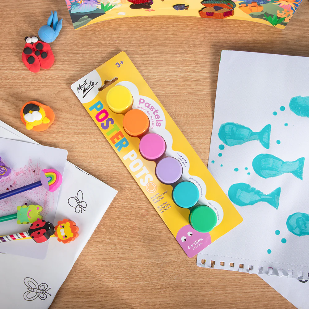 Poster Pots 6pc x 15ml - Pastels - Image 4