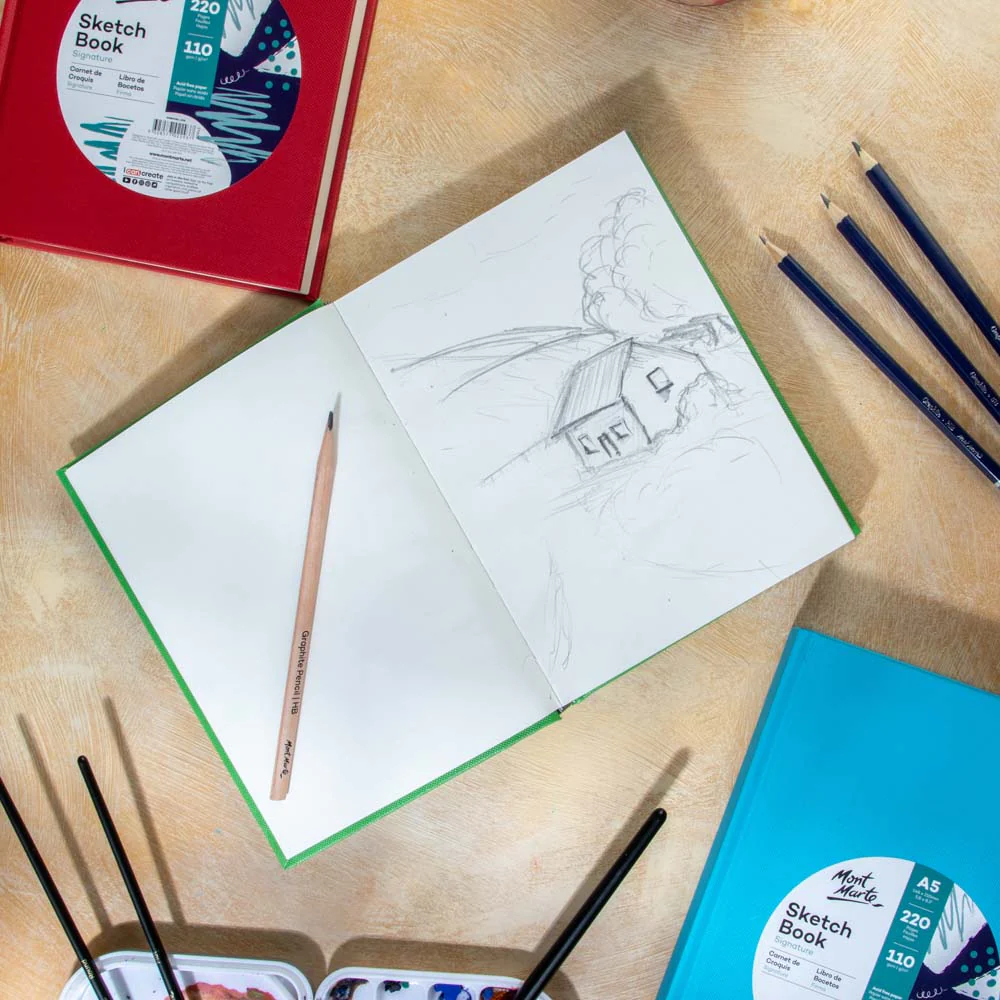 Sketch Book Signature A5 220 Pages 110gsm - Green - Image 9