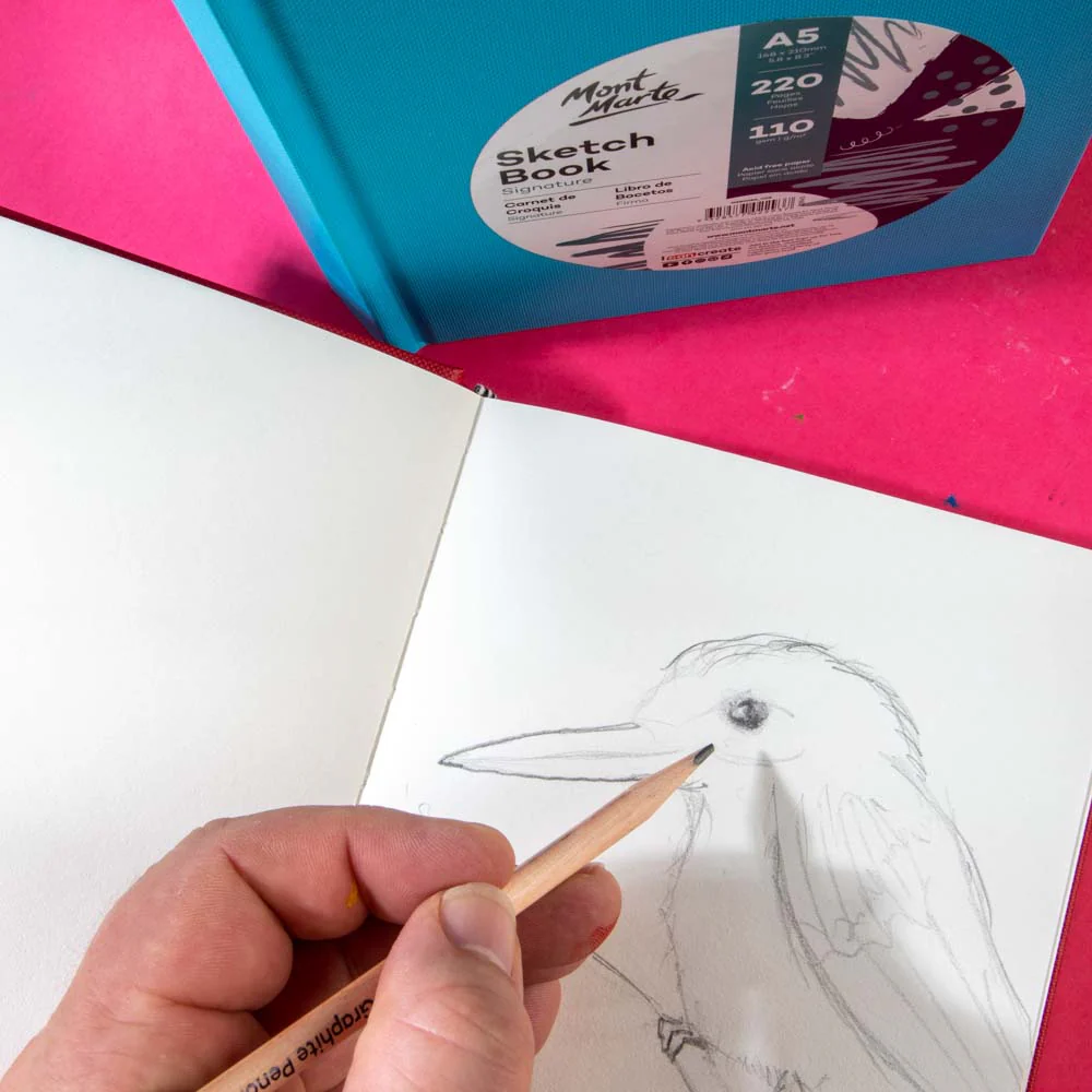 Sketch Book Signature A5 220 Pages 110gsm - Red - Image 5