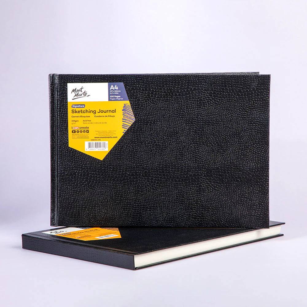 Sketching Journal Croc Finish Signature 150gsm A4 Landscape 100 Page - Image 4