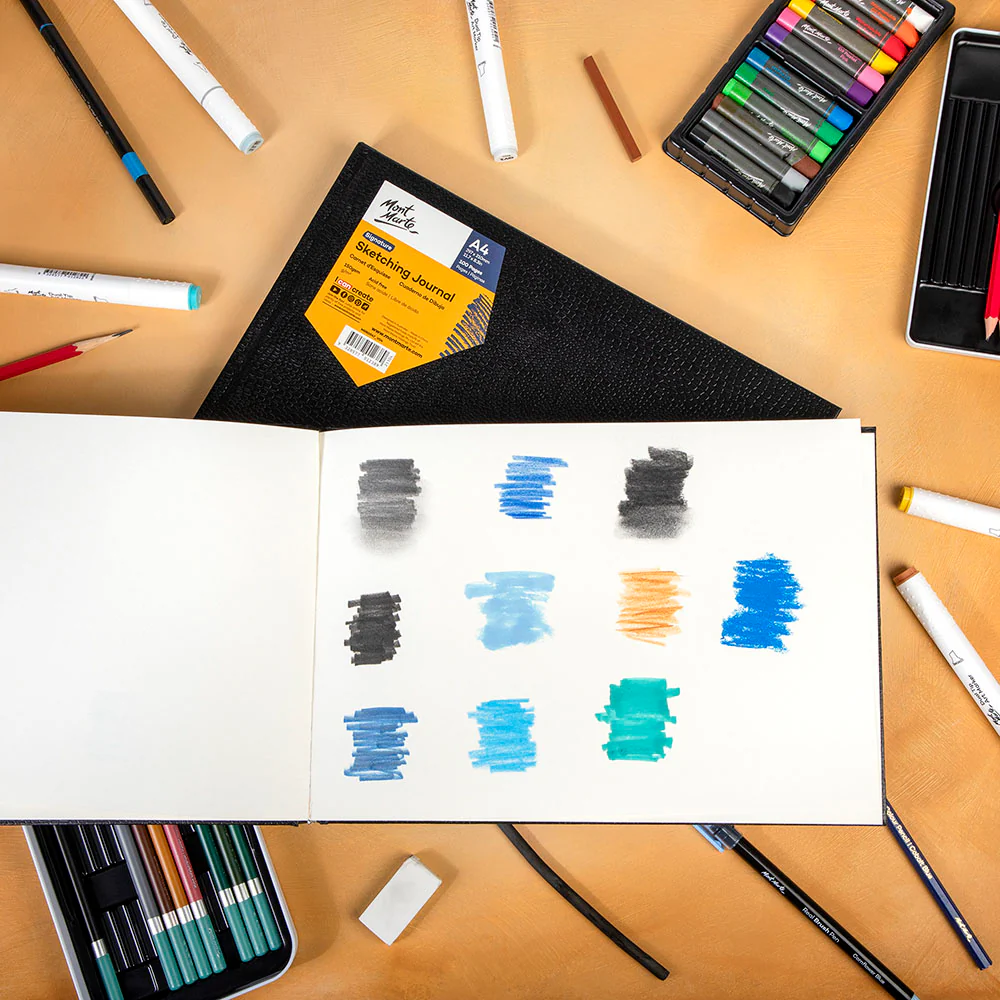 Sketching Journal Croc Finish Signature 150gsm A4 Landscape 100 Page - Image 7