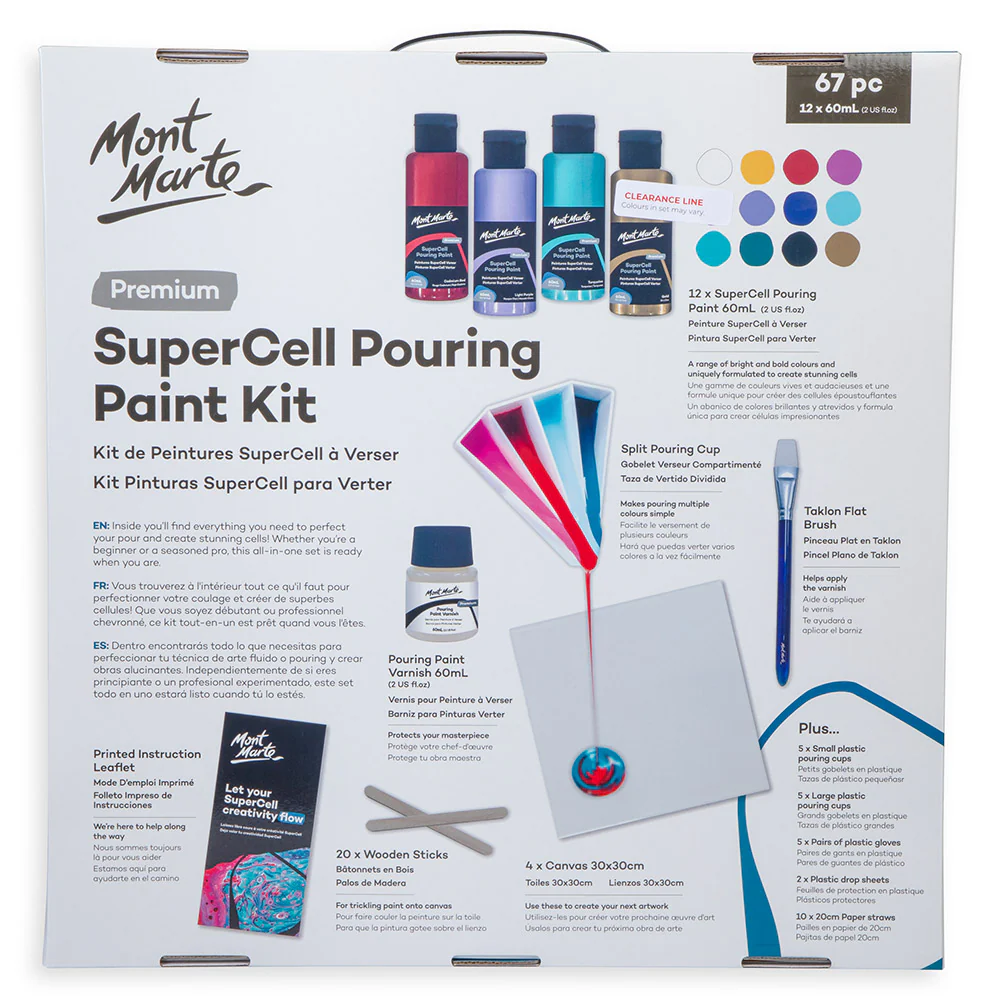 SuperCell Pouring Paint Kit Premium 67pc - Image 4