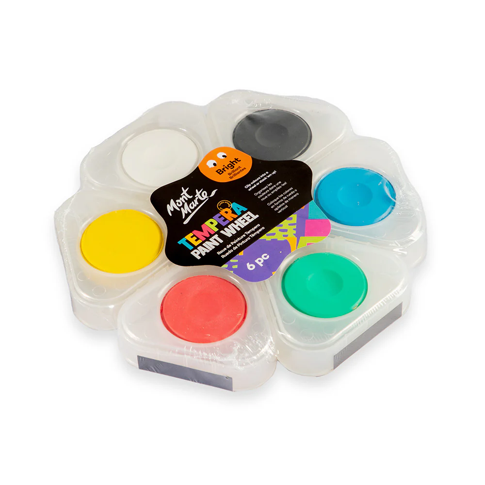 Tempera Paint Wheel Bright 6pc - Image 3