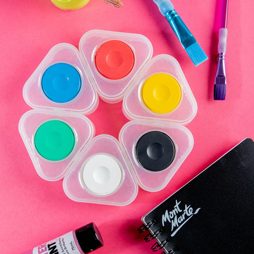 Tempera Paint Wheel Bright 6pc - Image 8