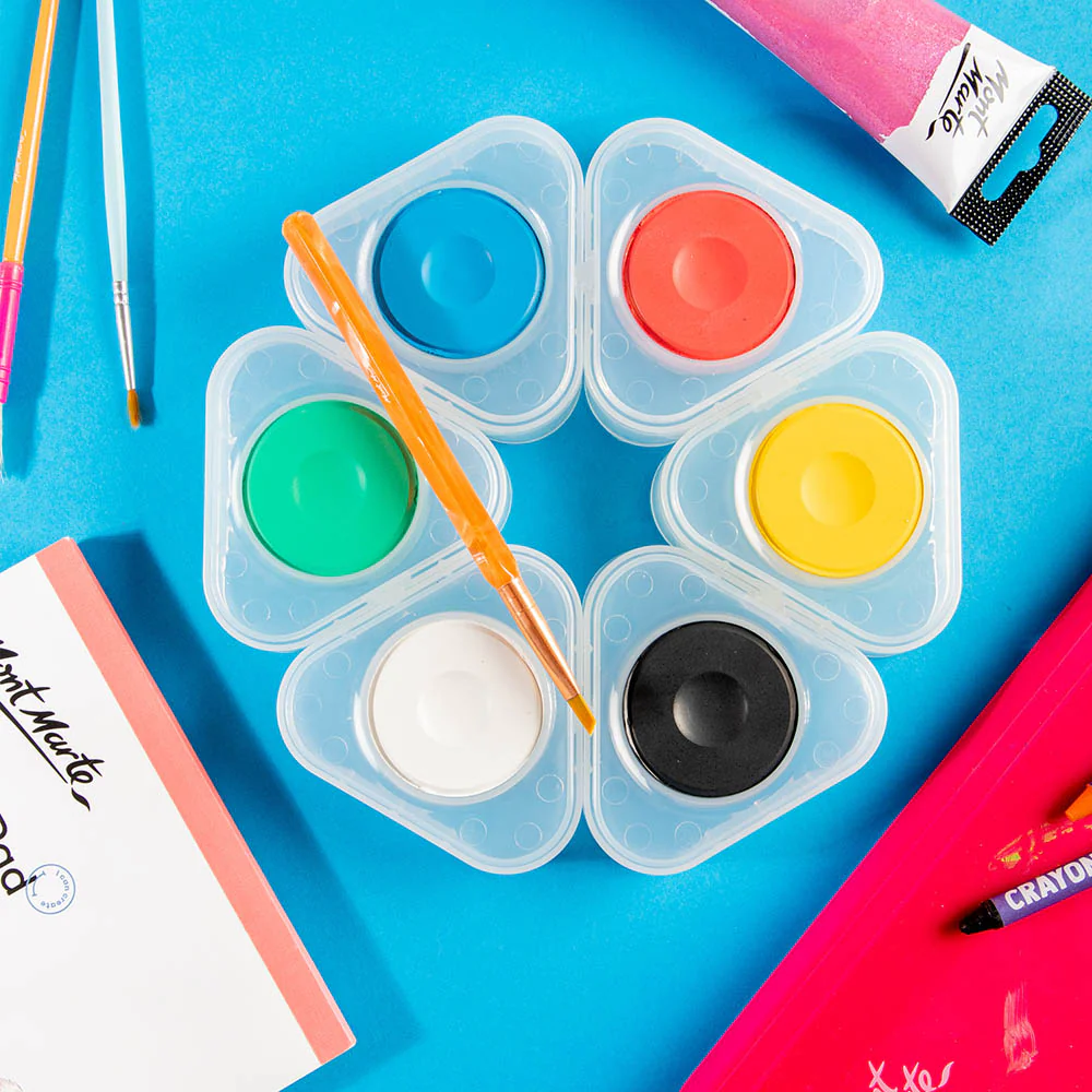 Tempera Paint Wheel Bright 6pc - Image 9