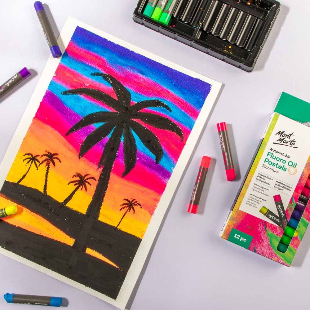 Watersoluble Fluoro Oil Pastels Signature 12pc - Image 8